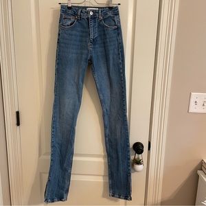 Zara Split Hem Skinny Jeans